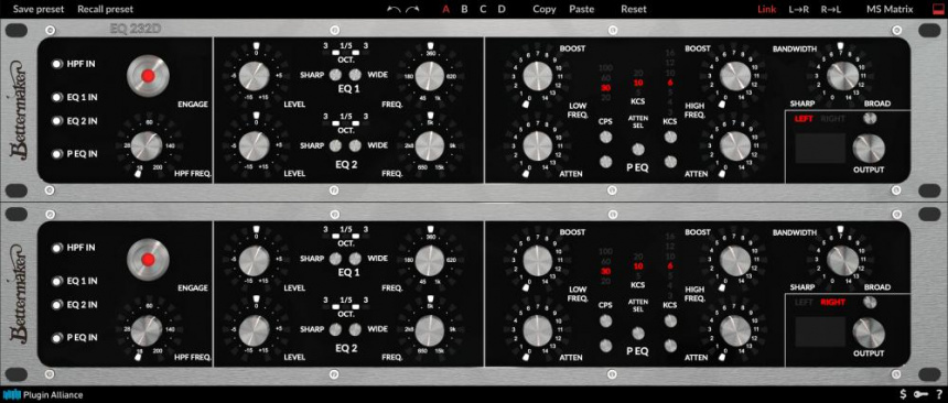 Plugin Alliance Bettermaker EQ232D